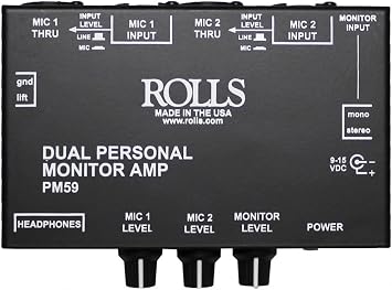 Rolls Corporation PM59 Rolls Dual Personal Monitor Amp