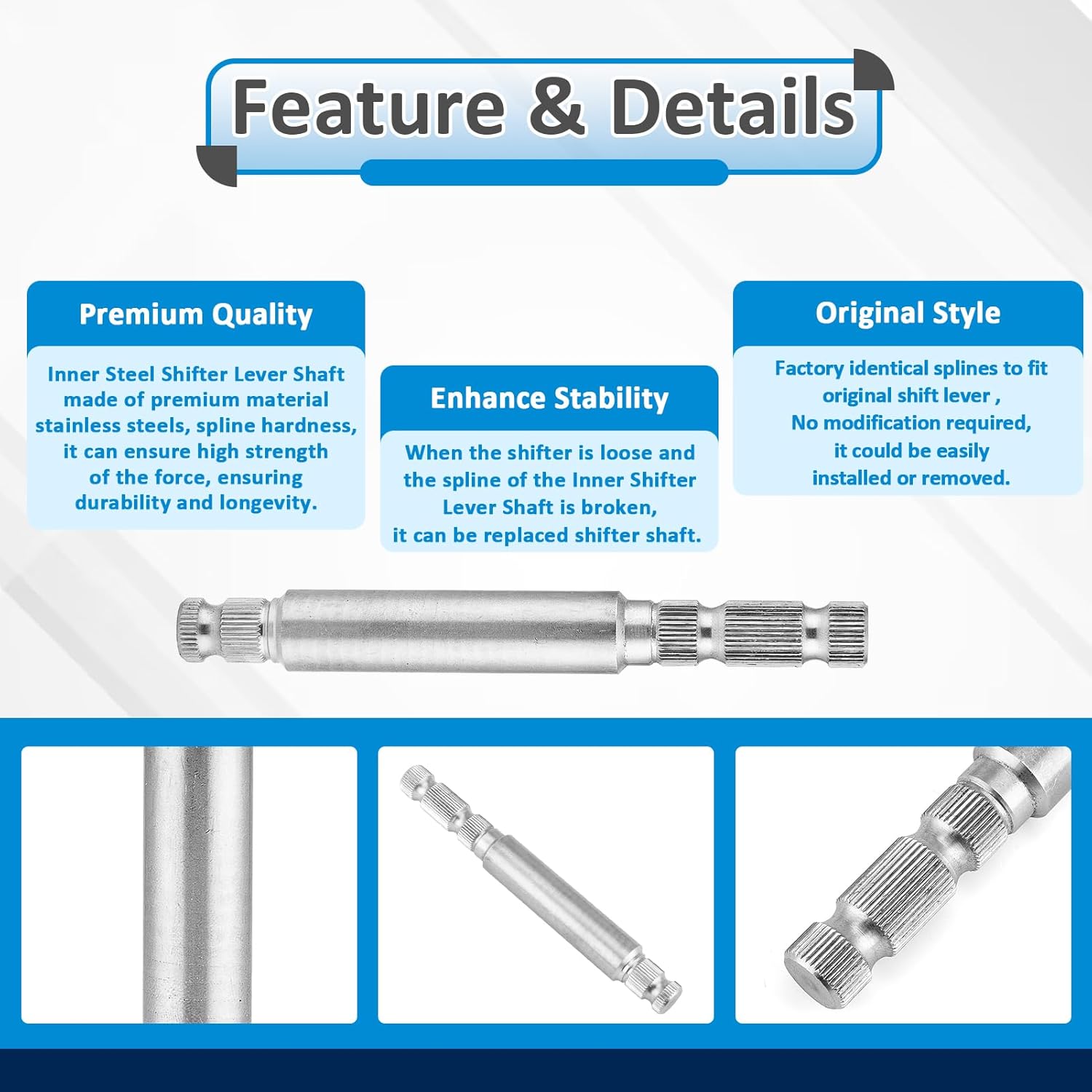 Wsays Shaft Bushing Remover and Installer Tool and Inner Steel Shifter Lever Shaft Compatible with Harley Touring Street Electra Road Glide Road King 1985-2016
