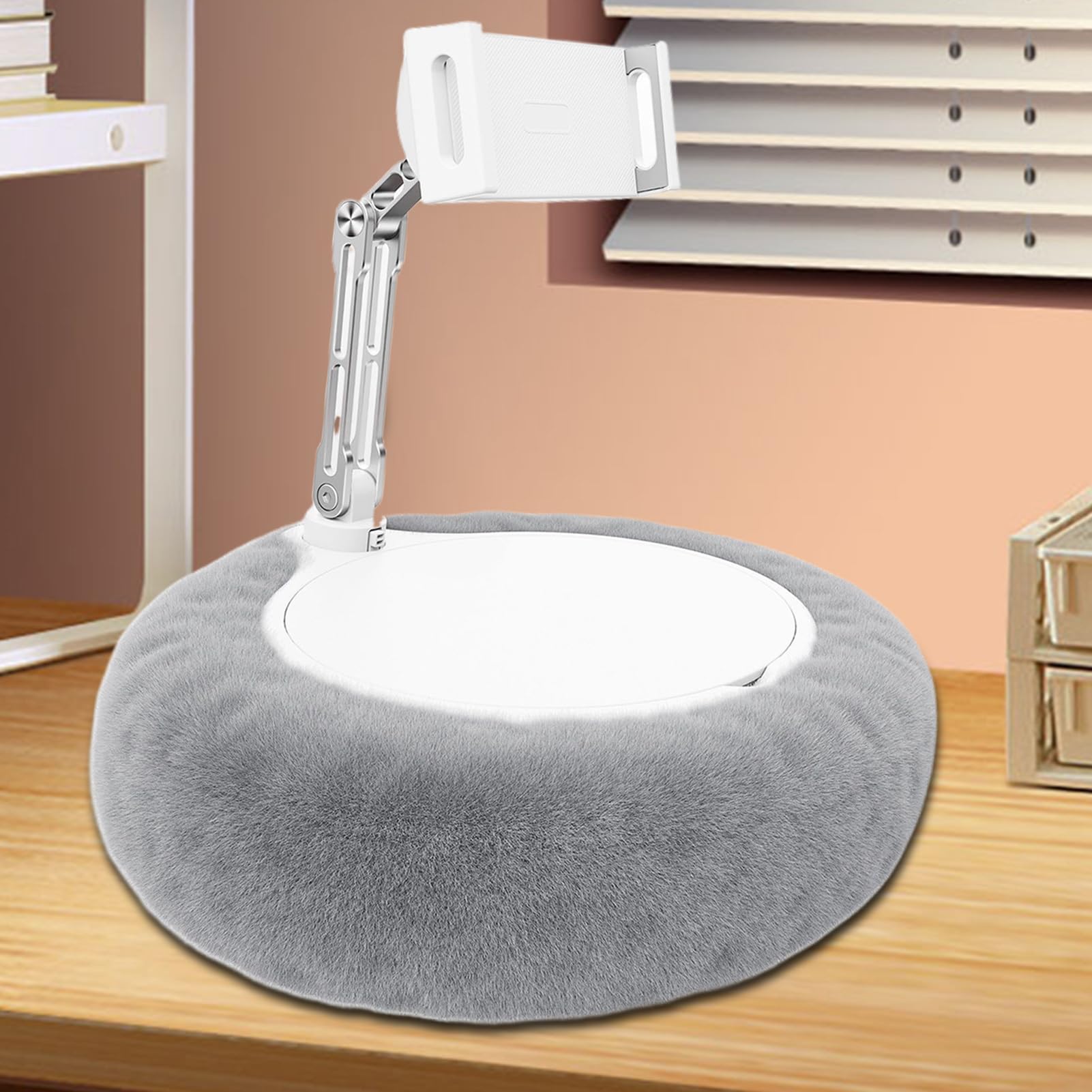 Cuscino per tablet, supporto rotante per telefono cellulare, supporto antiscivolo, materiale TPU in polipropilene felpato, 35,5 x 31 x 36 cm, comodo divano da scrivania, visualizzazione | Supporto Orientabile Anti-Scoramento per Tablet Cellulare su Letti