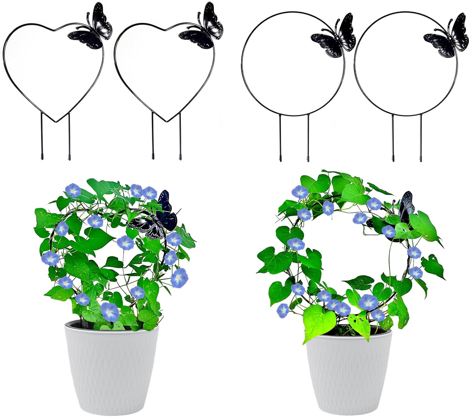 JuniLty Trellis for Climbing Plants Indoor 4 Pcs Small