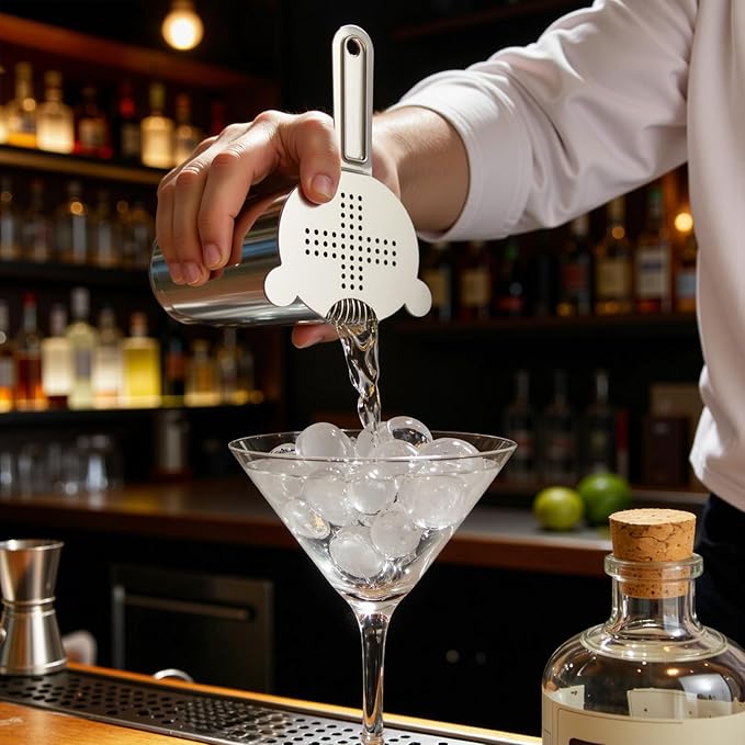 Set de Coctelera de 6 Piezas, 24 oz, Acero Inoxidable, Kit de Bartender miniatura 6