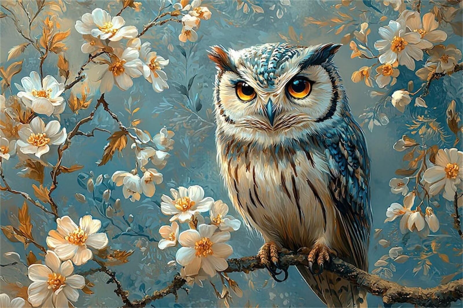 Puzzle 700 elementów Dorośli kwiecista sowa Puzzle Trudne i wymagające gry edukacyjne Klasyczne puzzle Puzzle 700 elementów Dorośli Stymulujący prezent 52 x 38 cm
