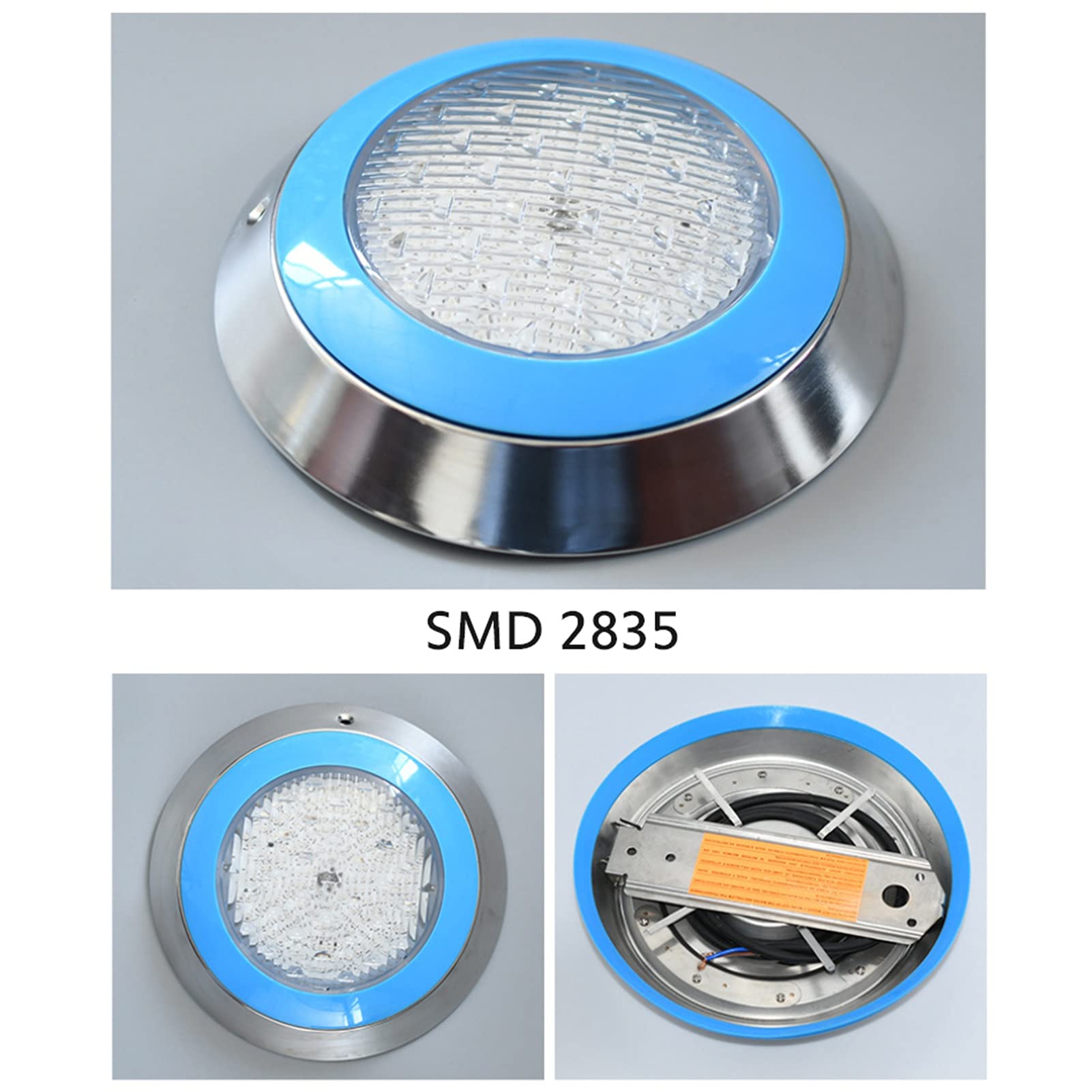 Luci subacquee a LED for Piscine IP68 Impermeabili 12V 54W Faretto a LED for laghetto (Natural)