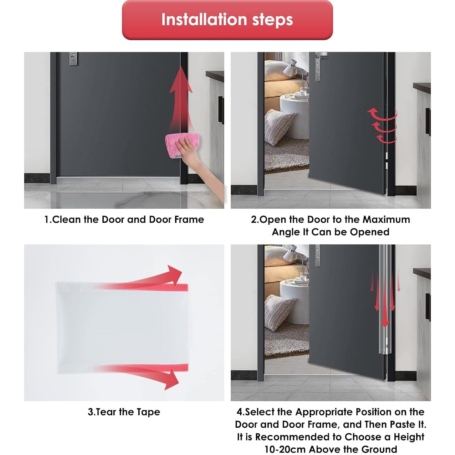 MEISO 2 Piezas Protector de Dedos para Puerta, Protectores Antipellizcos Puertas, Protector Puertas Niños Dedos, Protector de Clip para Dedos de Puerta Autoadhesivo, para Guarderías, Hogar, Escuela