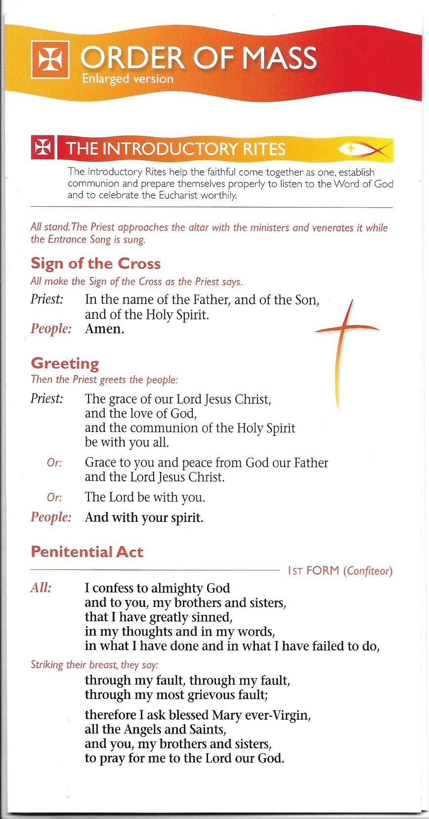 Order of Mass Card (100)