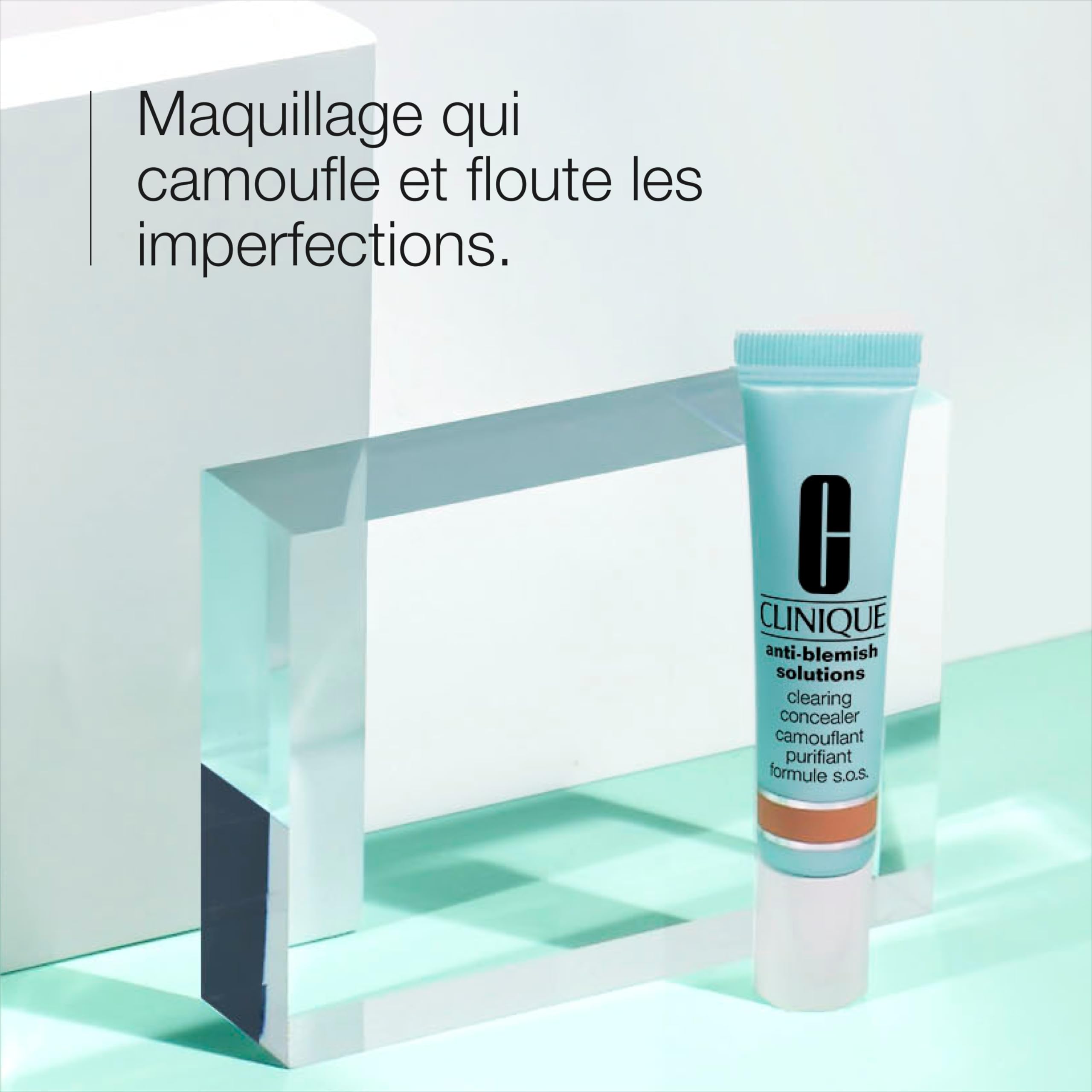 Clinique Anti-Blemish Solutions Camouflant Purifiant Formule S.O.S Complexe de Réparation Synchronisée II, Couvrance Correctrice Non-Grasse, 10 ml