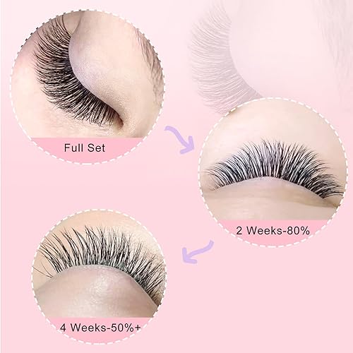 Miniatura 4 de ALLOVE Pegamento de extensión de pestañas mágico y estable, pegamento de extensión de pestañas de potencia extrema hasta 8 semanas, pegamento de