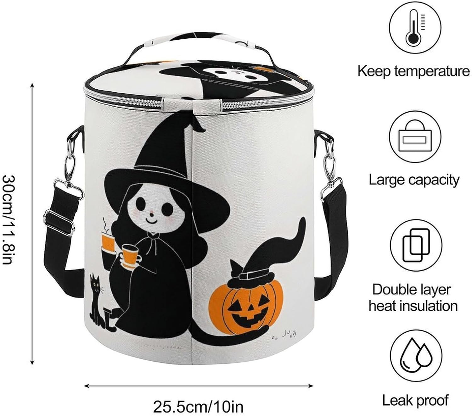 Witchy Wall Art Lunch Bag 15L, Insulated Picnic Basket with Leakproof Design - Large Cooler Tote for Camping, Beach, Hiking & Groceries