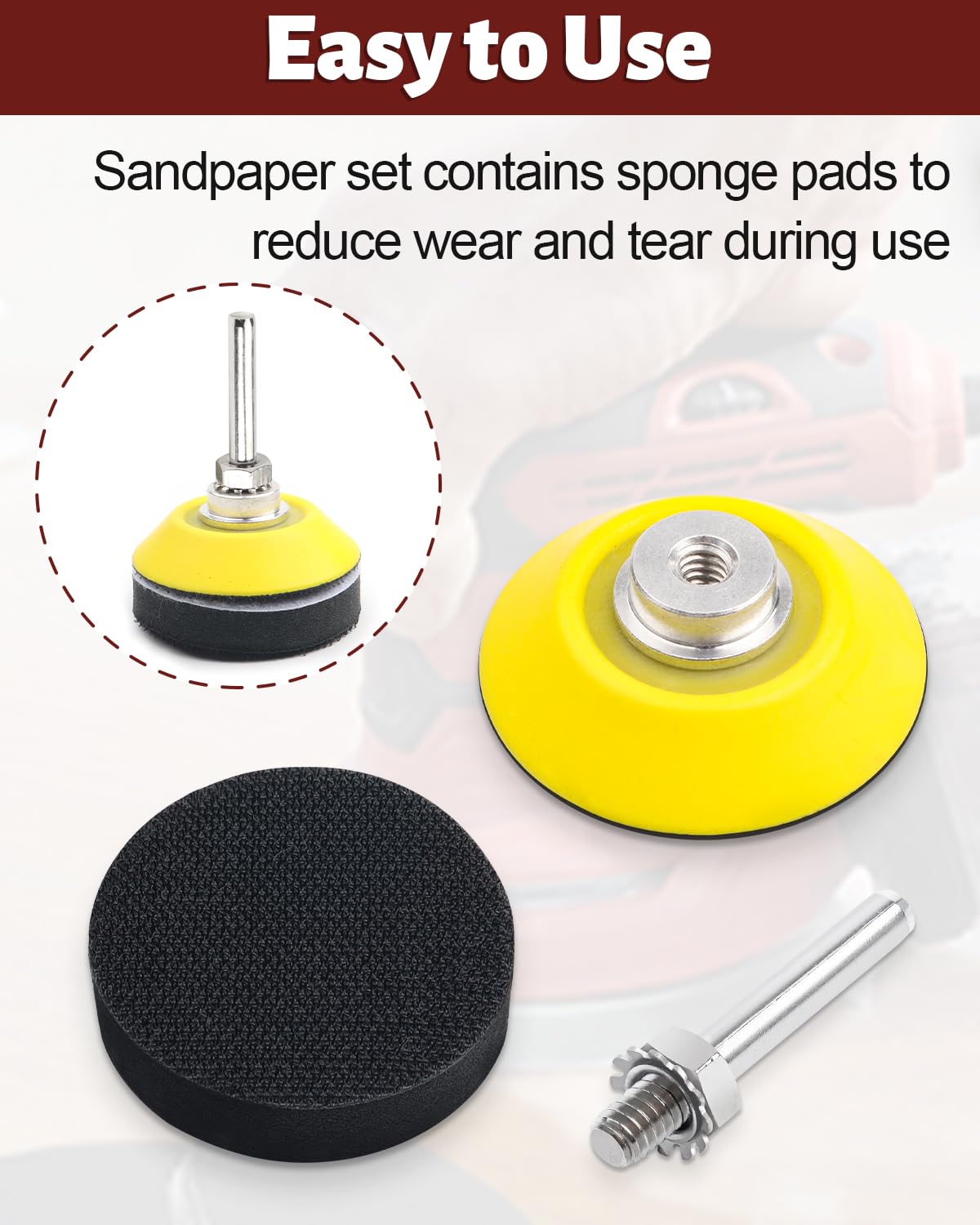 JatilEr 80 sztuk papieru ściernego, mocowane na rzep 50 mm, krążki szlifierskie, 2 cale, okrągłe, ziarnistość: P40, P60, P80, P100, P120, P180, P240, P320, krążki szlifierskie mimośrodowe, zestaw