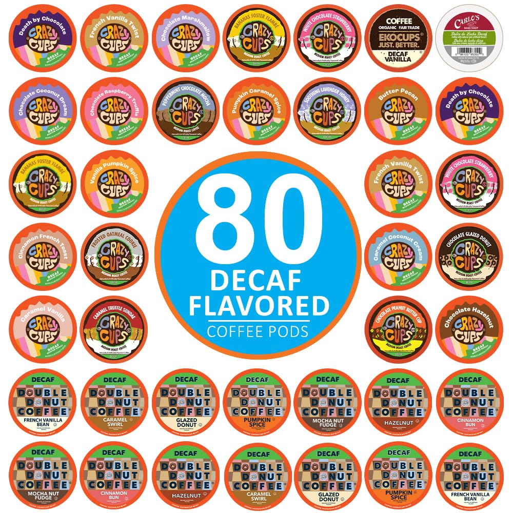 Amazon.com : Flavored Decaf Coffee Pods Variety Pack Compatible with ...