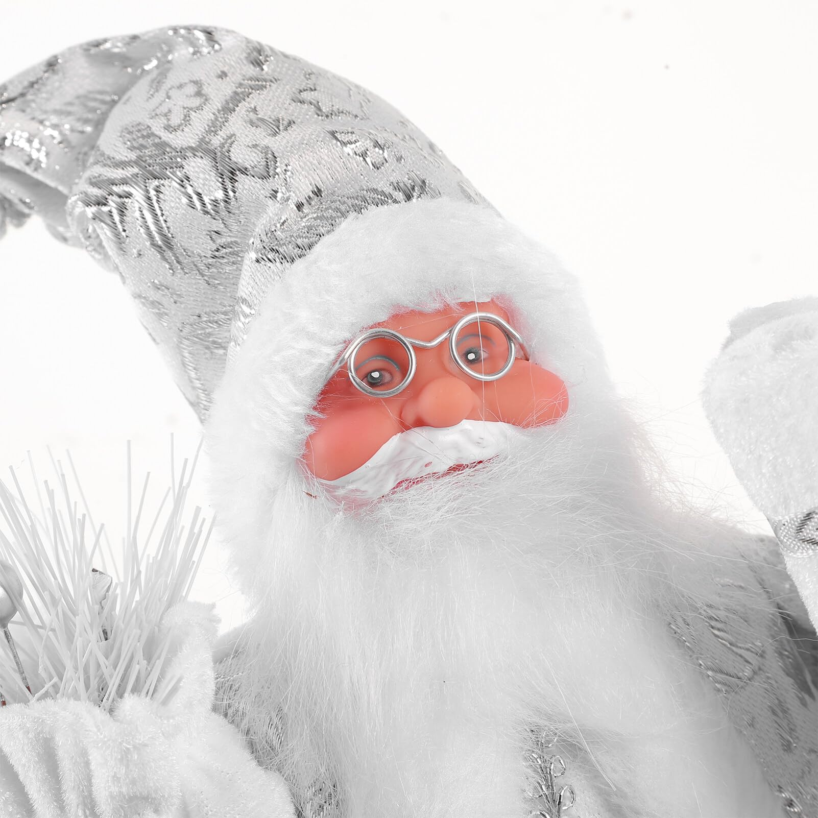 HOMSFOU Figura di Babbo Natale di Natale in plastica Statua in piedi Statua tradizionale di Natale Figurine Desktop Ornamento per le vacanze invernali Bomboniere di Natale