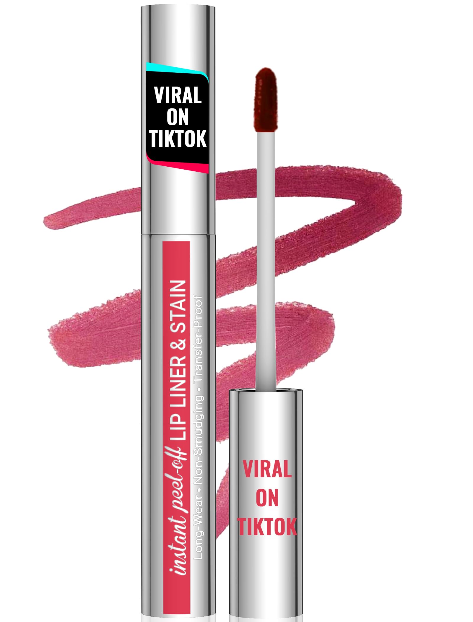 Tinte de labios – Tinte delineador de labios, tinte de labios natural de larga duración, resistente al agua, permanece todo el día, a prueba de transferencia, altamente pigmentado, color
