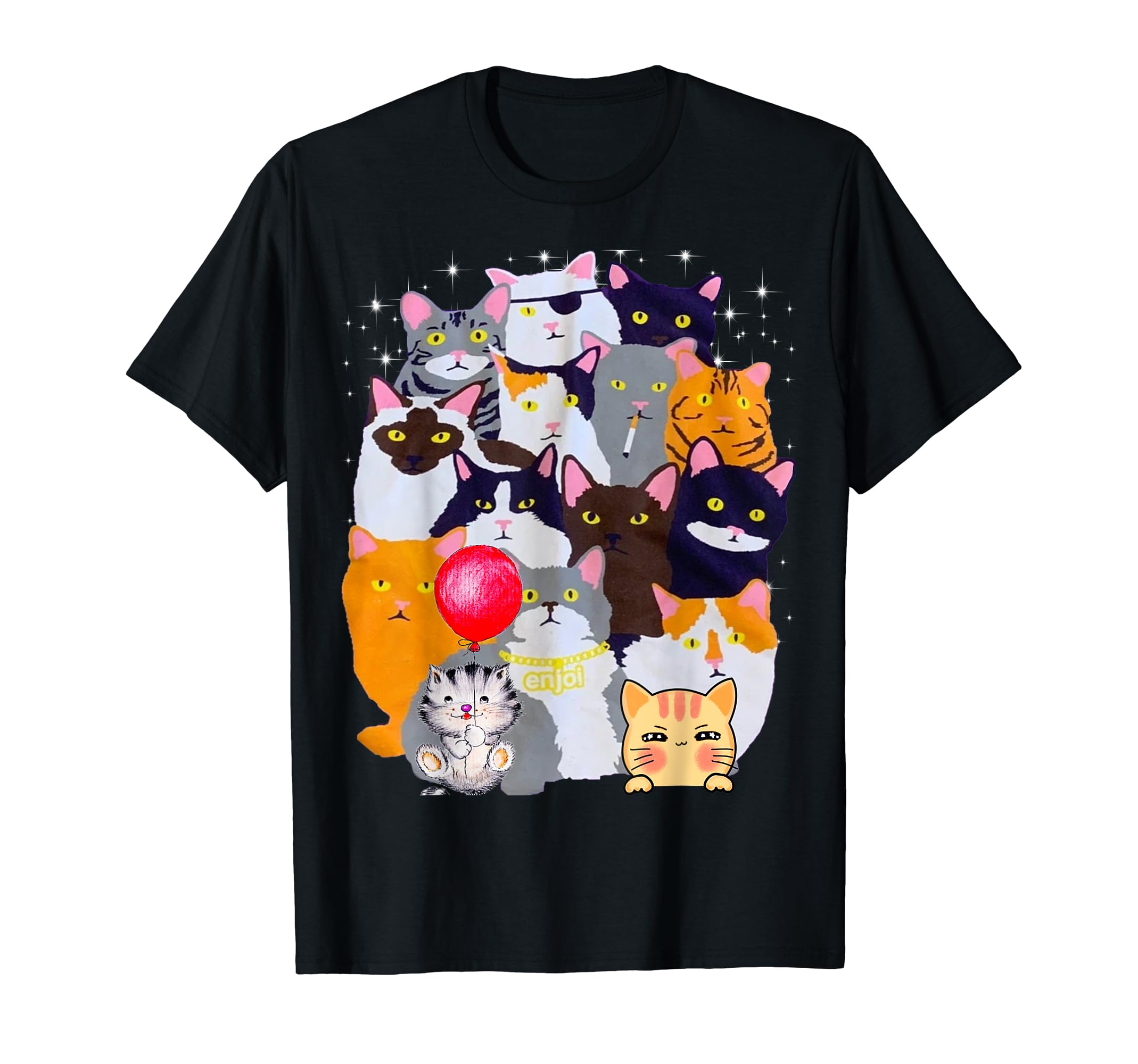 Trendy Graphic Oversized Cute Ladies Catmom TopVintage Y2K Enjoi Cat Gang Cool Cat Mom Cat Dad Kitten Lover T-Shirt