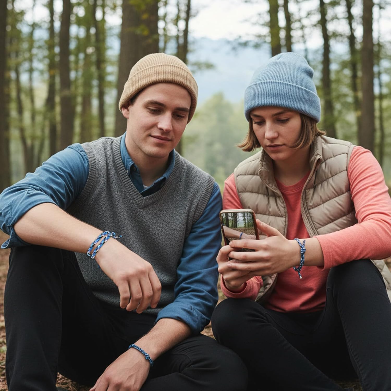 10 Pcs Nautical Braided Rope Bracelet, Handmade Adjustable Handmade Navy Cord Adjustable String Wave Bracelets for Men Friendship (10 Colors) - Image 4