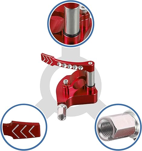 Miniatura 5 de X AUTOHAUX Conjunto universal de acelerador de pulgar de 78 pulgadas para Yamaha Banshee 350 Blaster 200 YFZ450 Warrior 350 Metal Rojo