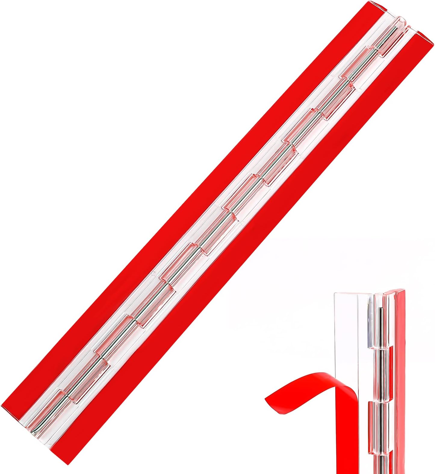 Self-Adhesive Acrylic Hinge Plastic Clear Continuous Piano Hinges 12 inch Folding Hinge Tools for Aquarium Lid Cabinet Box DIY Display 300x45 mm
