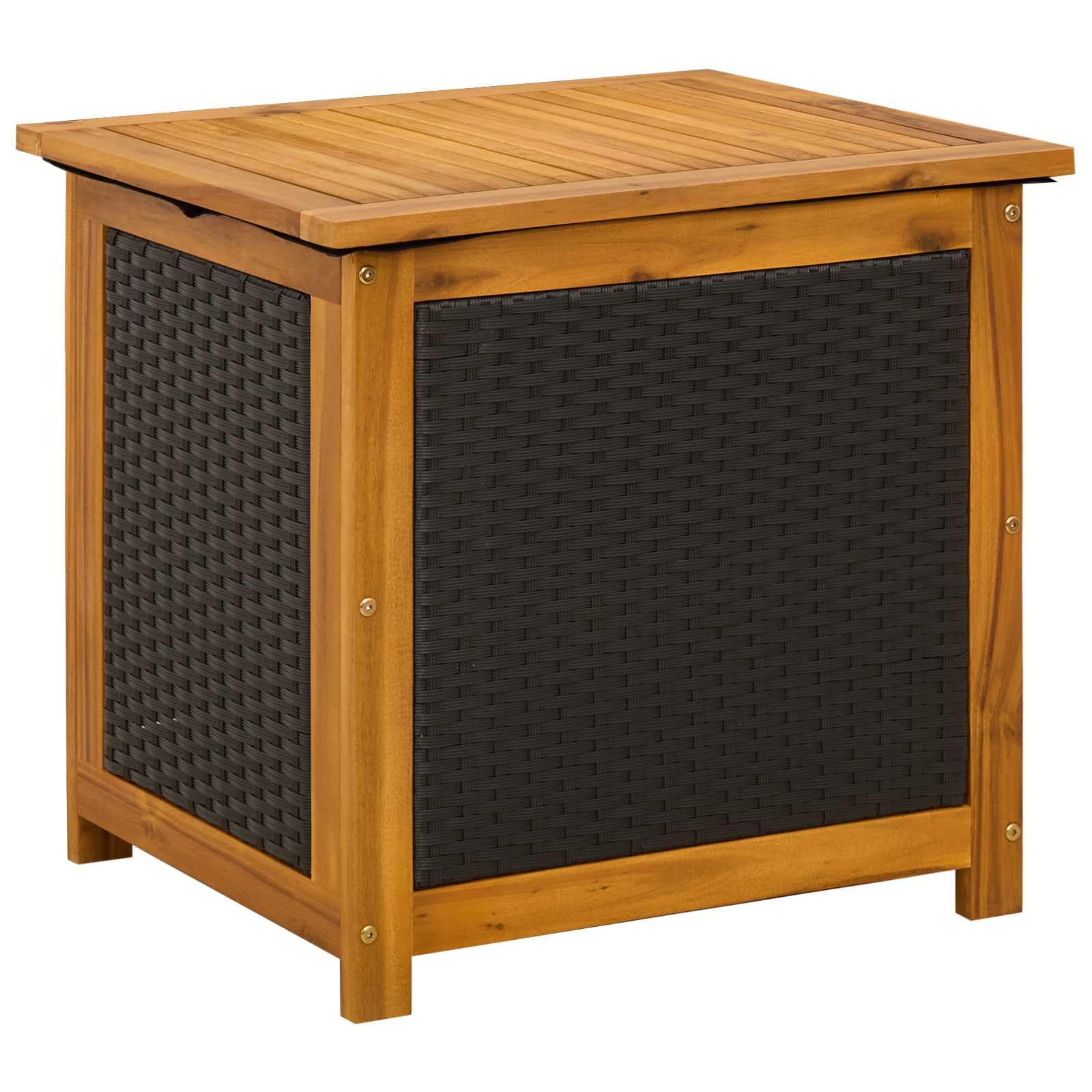 vidaXL Scatola di Stoccaggio per Giardino 185 L 60 x 50 x 56 cm Nero