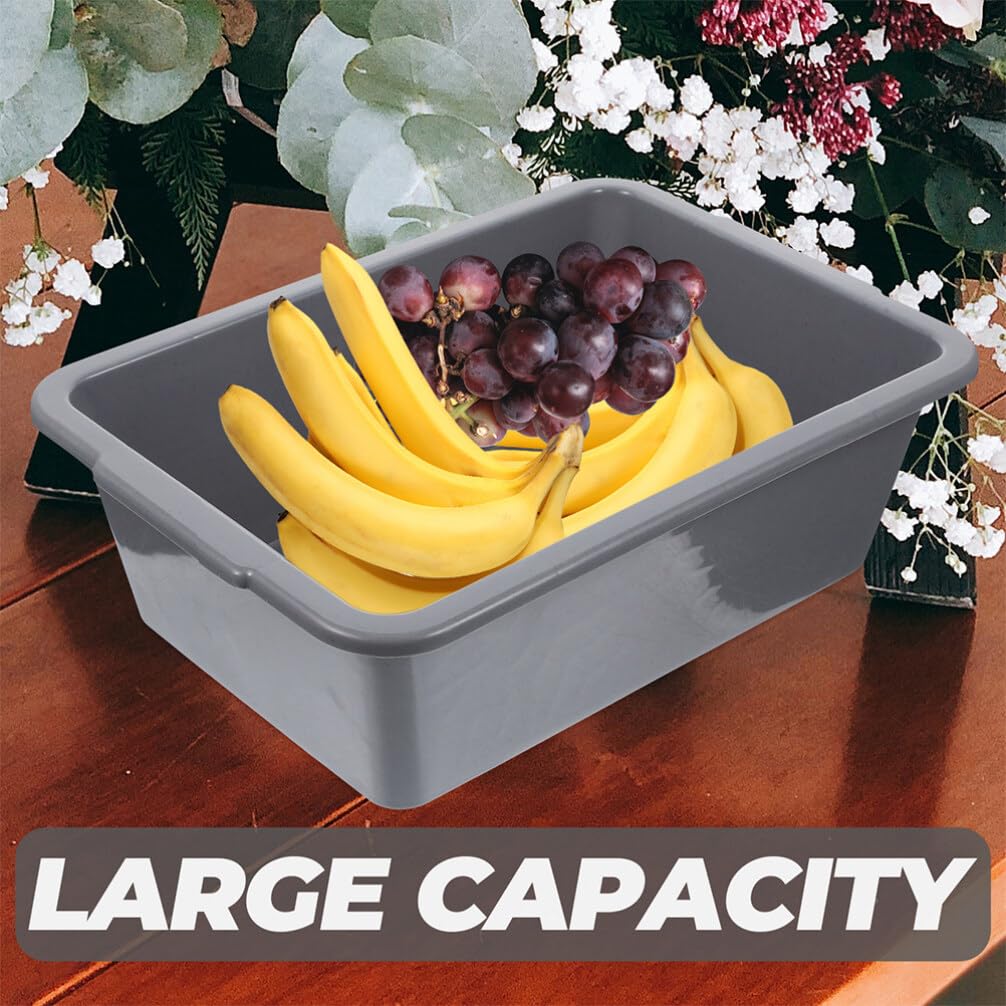 2pezzi Vaschette Utilitarie Plastica Per Lavaggio Con Maniglie Per Ristoranti Cucina e Giardino Contenitori Versatili Per Organizzare e Conservare Alimenti