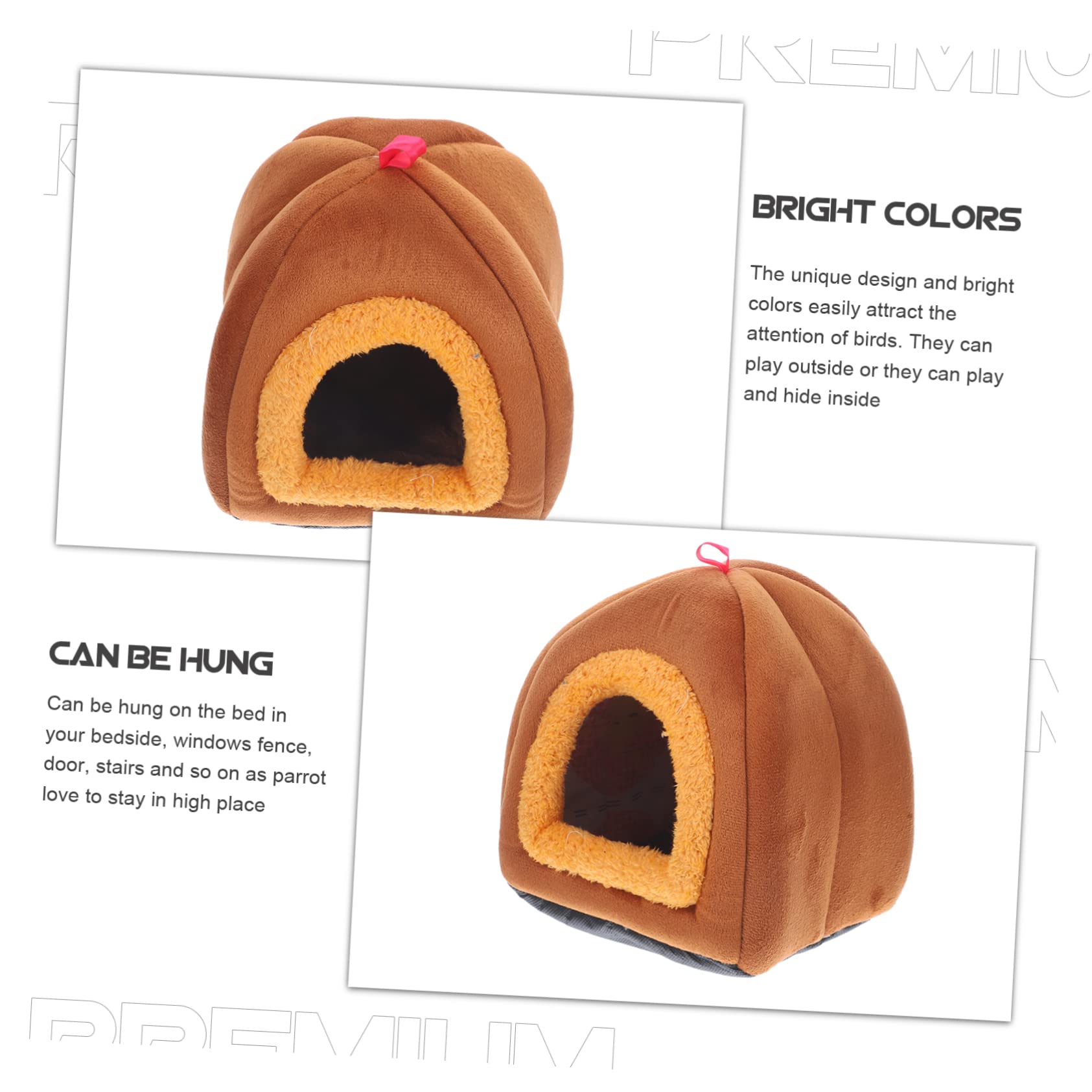 Kleintier-Nest, 3 stücke Kleine Haustier Nest Meerschweinchen Versteck Papagei(Brownx3pcs)