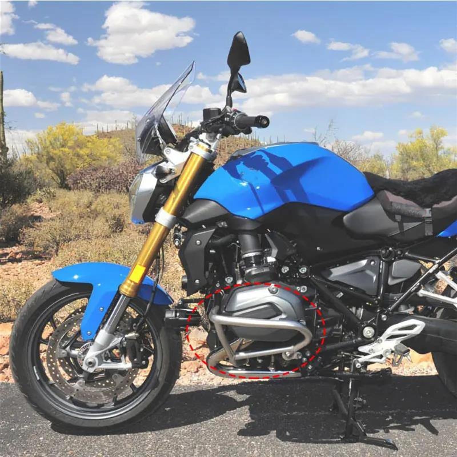SKINII Defensa Protector De Motor Protector Motor Carretera Motocicleta Barras De Choque Protector De Marco De Jaula Acrobacias para para R1200 RS para R1200 R 2015-2018 Topes Anticaida Moto
