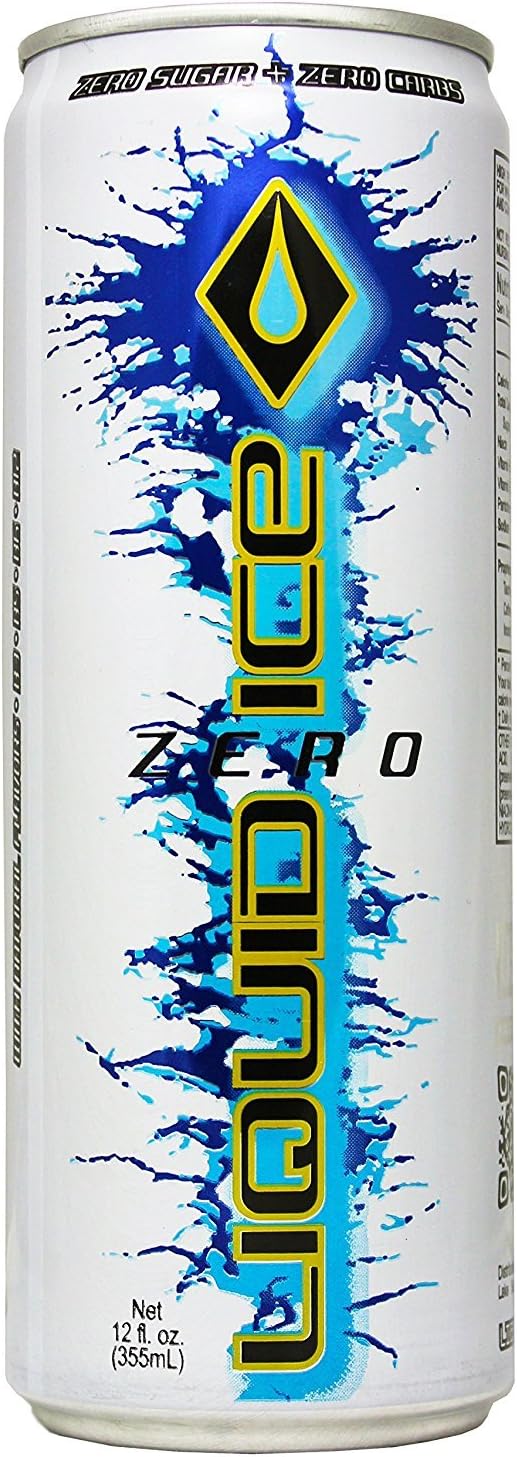 Liquid Ice Energy Drink - Arctic Zero (12 Fl Oz, 24 Count)