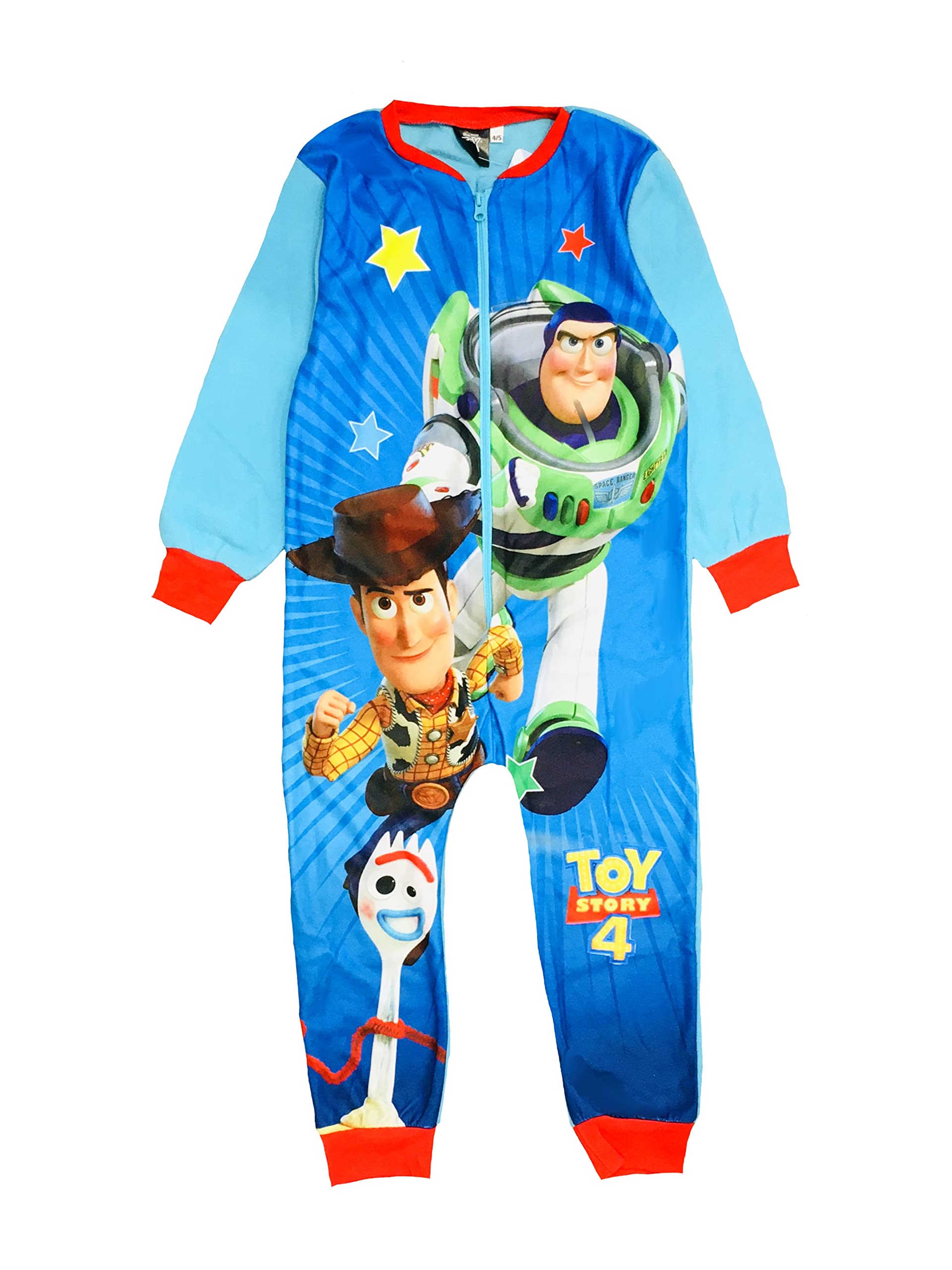 Disney Boys Toy Story Onesie, Sleepsuit, All in One Pyjamas featuring Buzz Light Year & Woody, Age 18 Months - 5 Years