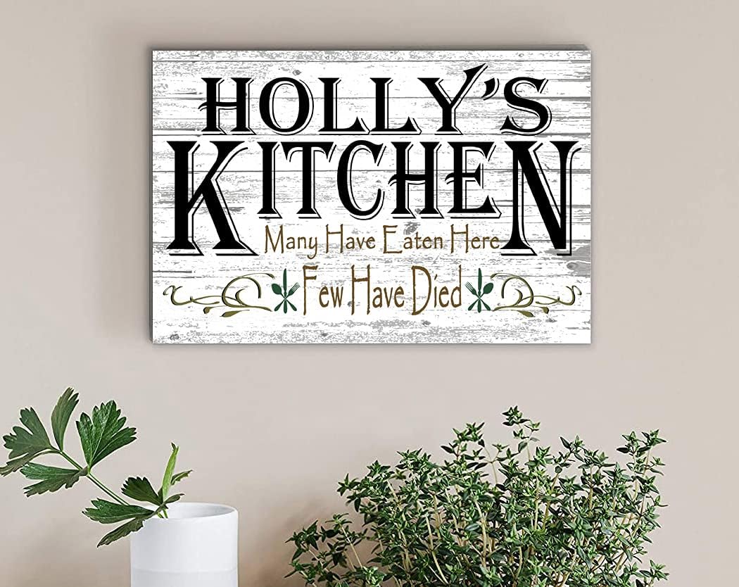 Many Have Eaten Here Few Have Died Kitchen Sign Custom Farmhouse Style Funny Sayings Wall Art Custom Gift for Men Women Cooks Chefs 16.5" x 10.5"