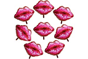 Red Pouty Lip Kisses Foil Balloons for Valentine's Day
