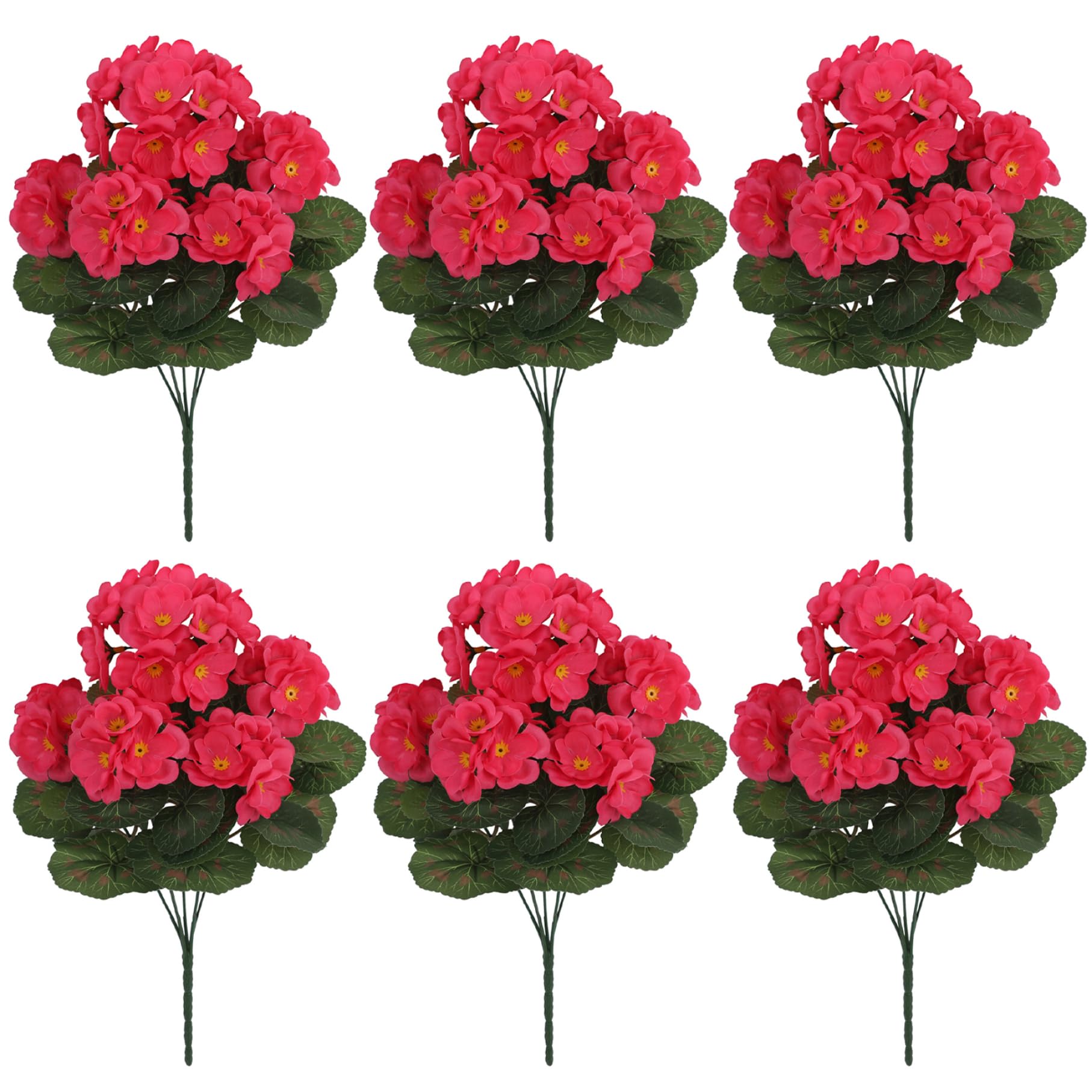 Géraniums artificiels pour l'extérieur sans entretien fleurs rouges