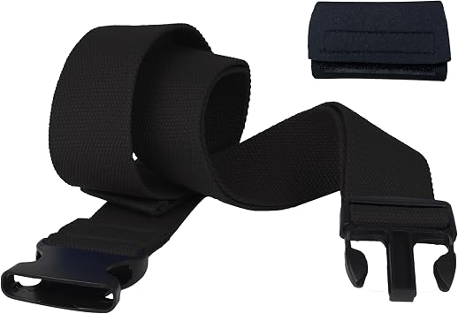 60 Inch Adjustable Gait Belts for Seniors - Comfortable Buckle Protect Cover Keep Belt Buckle Reaching the Waist,Supports up to 350 lbsBlack, 60INCH Quick Release Buckle