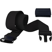 60 Inch Adjustable Gait Belts for Seniors - Comfortable Buckle Protect Cover Keep Belt Buckle Reaching the Waist,Supports up to 350 lbsBlack, 60INCH Quick Release Buckle