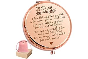 HNLUGF Granddaughter Gifts - Engraved Compact Mirror