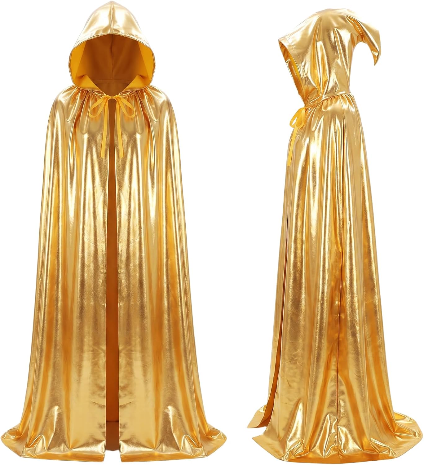 Halloween Gold Hooded Costume Cloak