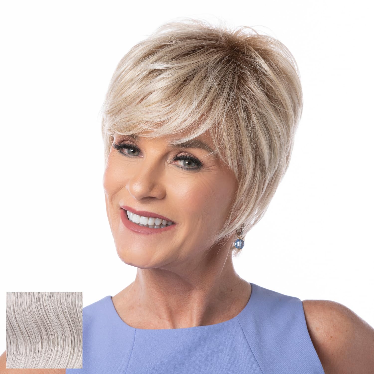 Toni Brattin Timeless Wig - Short, Classic Cut with Crown Lift & Razor-Like Tapering - Heat-Friendly Synthetic Fiber Looks & Feels like Natural Hair - Adjustabl