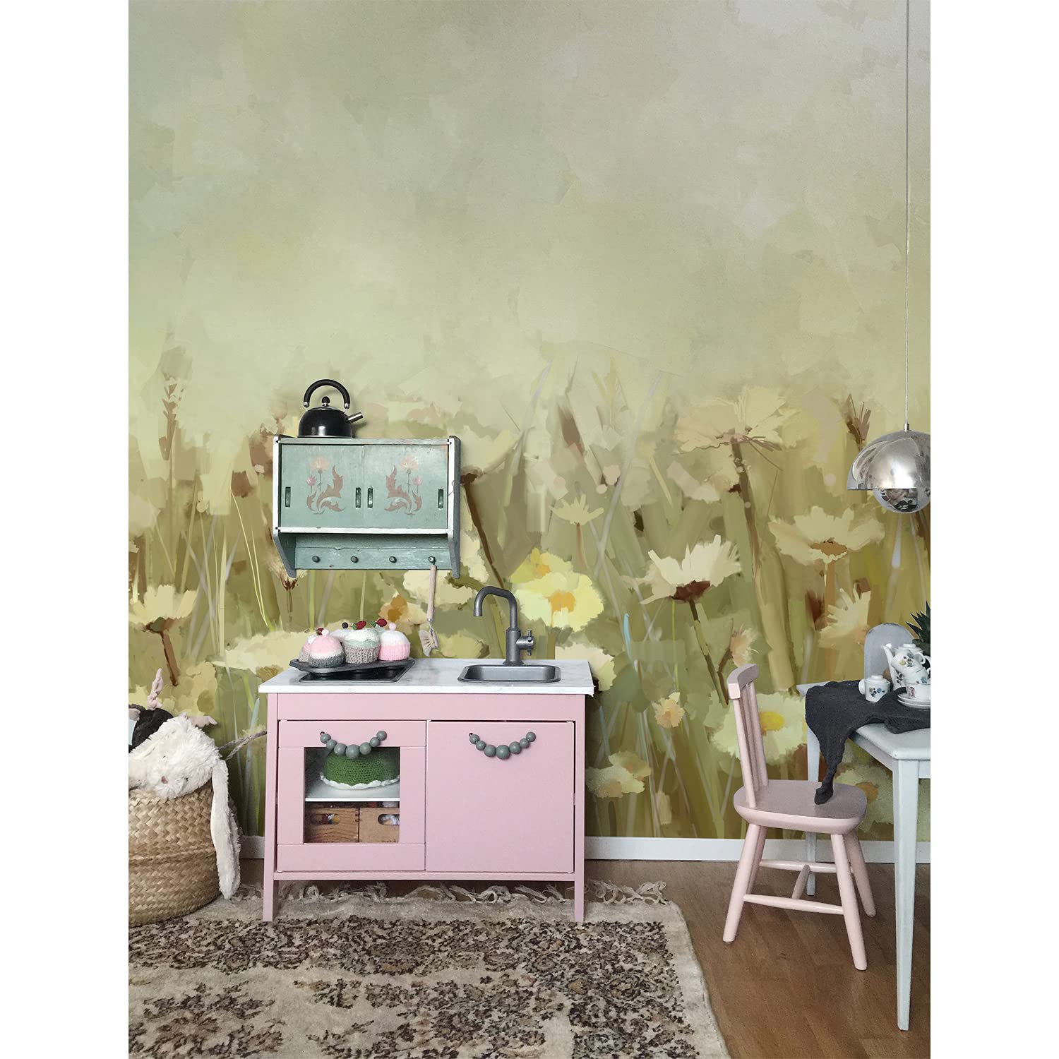 Papier peint auto-adhésif 290x290 cm stickers muraux salon chambre cuisine Meadow Home