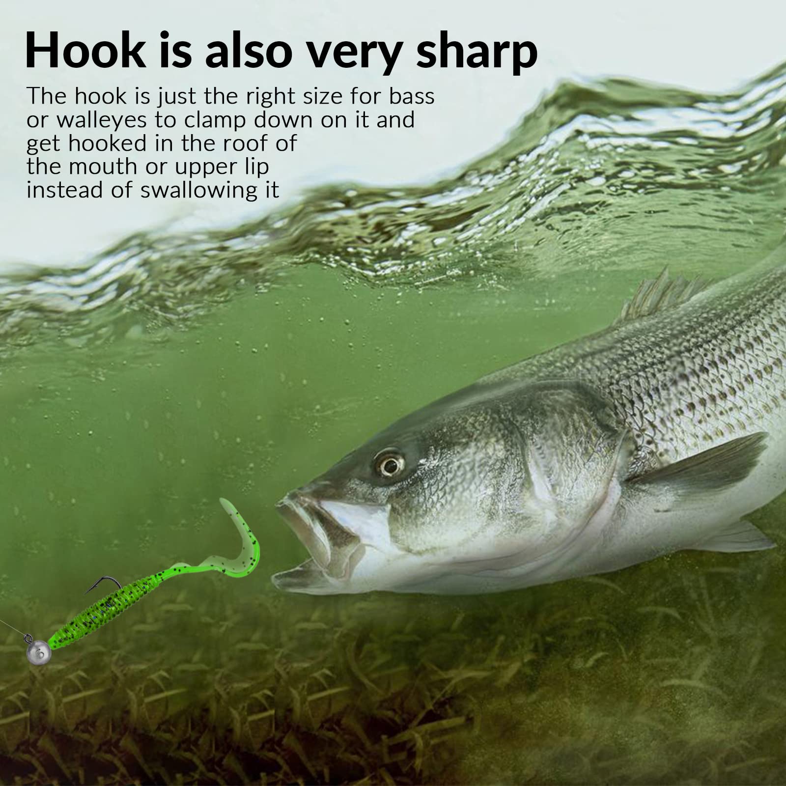 THKFISH Teste Piombate Spinning - Ami Piombati da Pesca per Esche Morbide - per Pesca alla Trota, Pesce persico, luccio