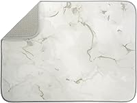 Vista 22 de S&T INC. Tapete de microfibra para secado de platos, reversible y absorbente para cocina, de 16 x 18 pulgadas, color negro