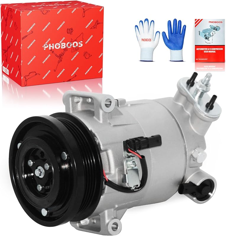 Compressor de ar-condicionado PHOBOOS com embreagem para Chevrolet e GMC – 12 V