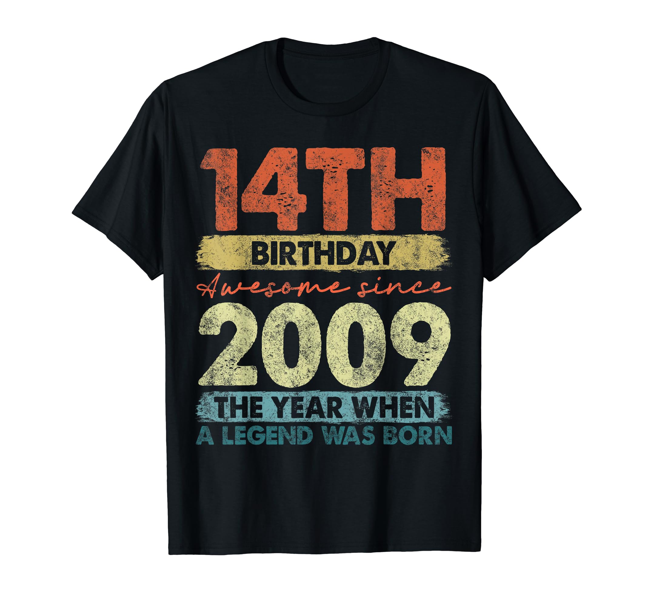 Vintage 2009 14 Year Old Gifts Limited Edition 14th Birthday T-ShirtOEKO-TEX STANDARD 100