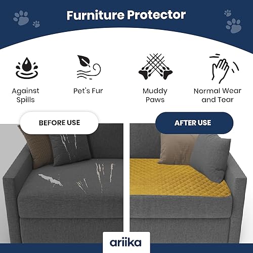 Miniatura 3 de ariika Manta impermeable para perros, tapete para mascotas de 35 x 35 pulgadas, funda de sofá para mascotas, tapete antideslizante para gatos, manta