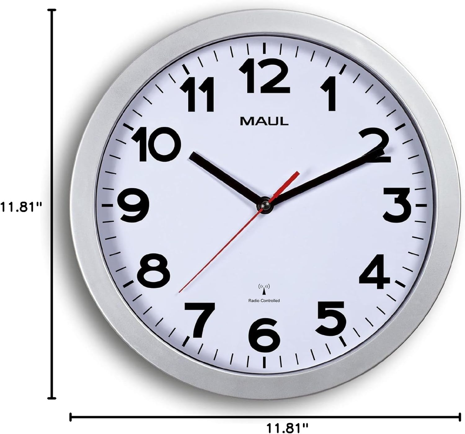 Maul MAULstep Radio Wall Clock 30 cm Mineral Glass