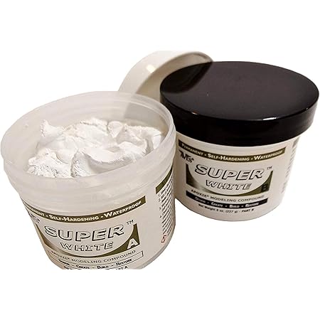 Apoxie Sculpt Super White - 2 Part Modeling Compound (A & B) - 1 Pound, Super White
