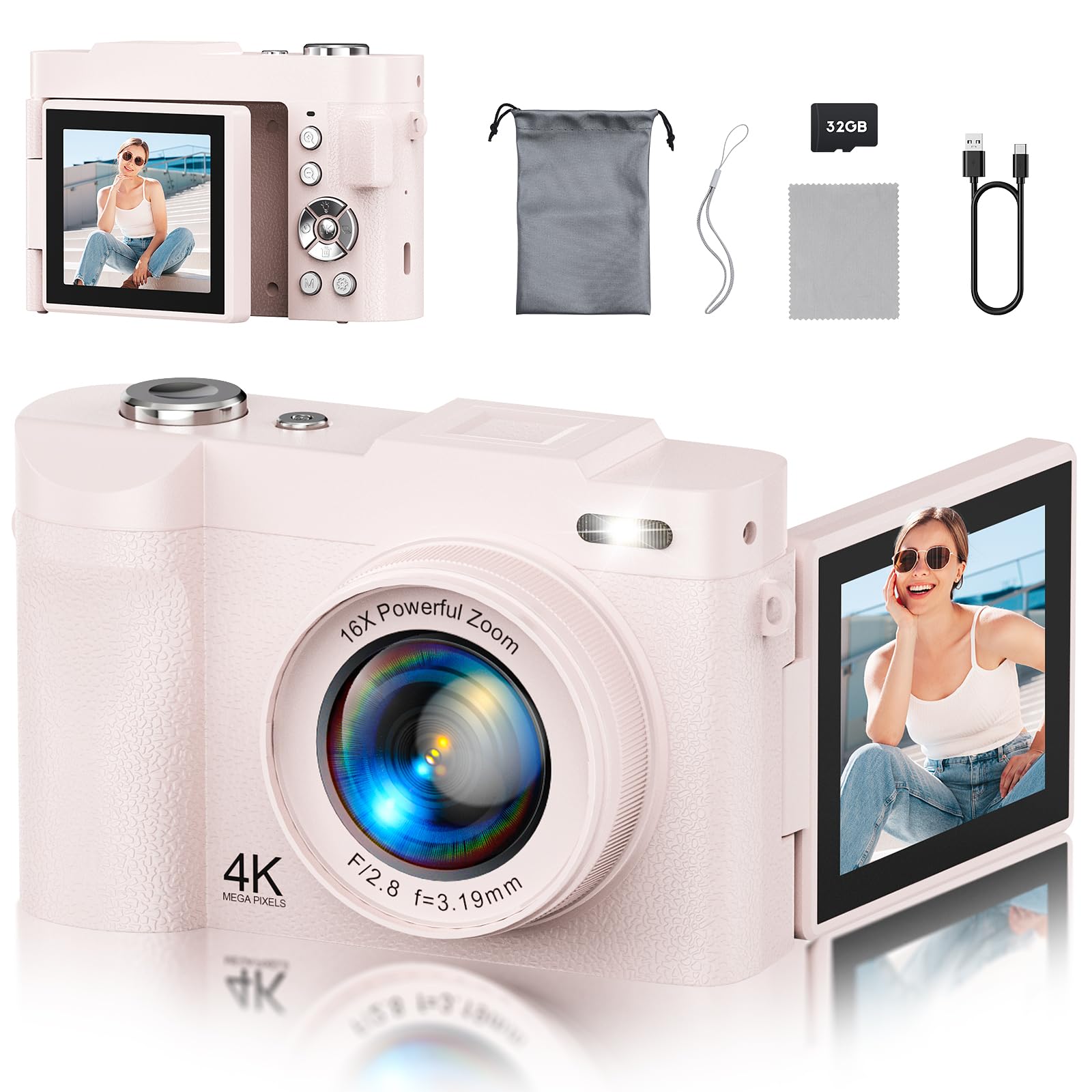 NEMUTA 4K Digital Camera for Photography,