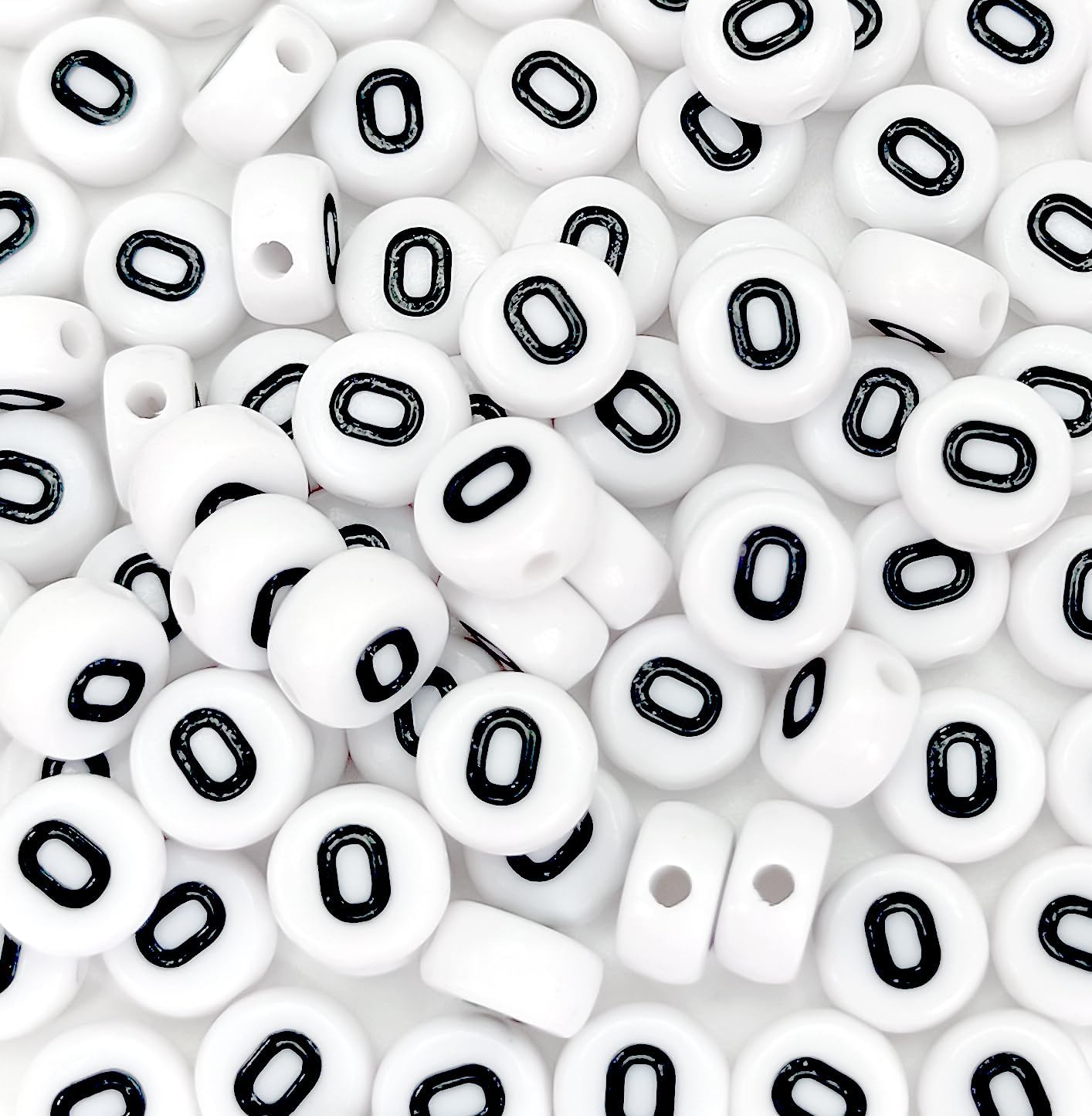 Amazon.com: 500 PCS Letter Beads 4X7 mm Acrylic Alphabet Beads White ...