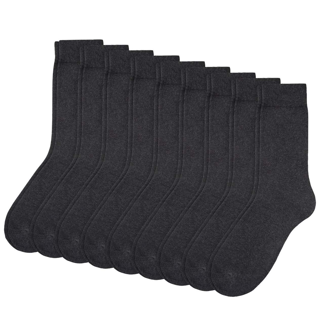 Camano Men's 3403 Ca-Cotton Socks 9 Paar Calf Socks, Grey (Antracite Mel. 08), 7