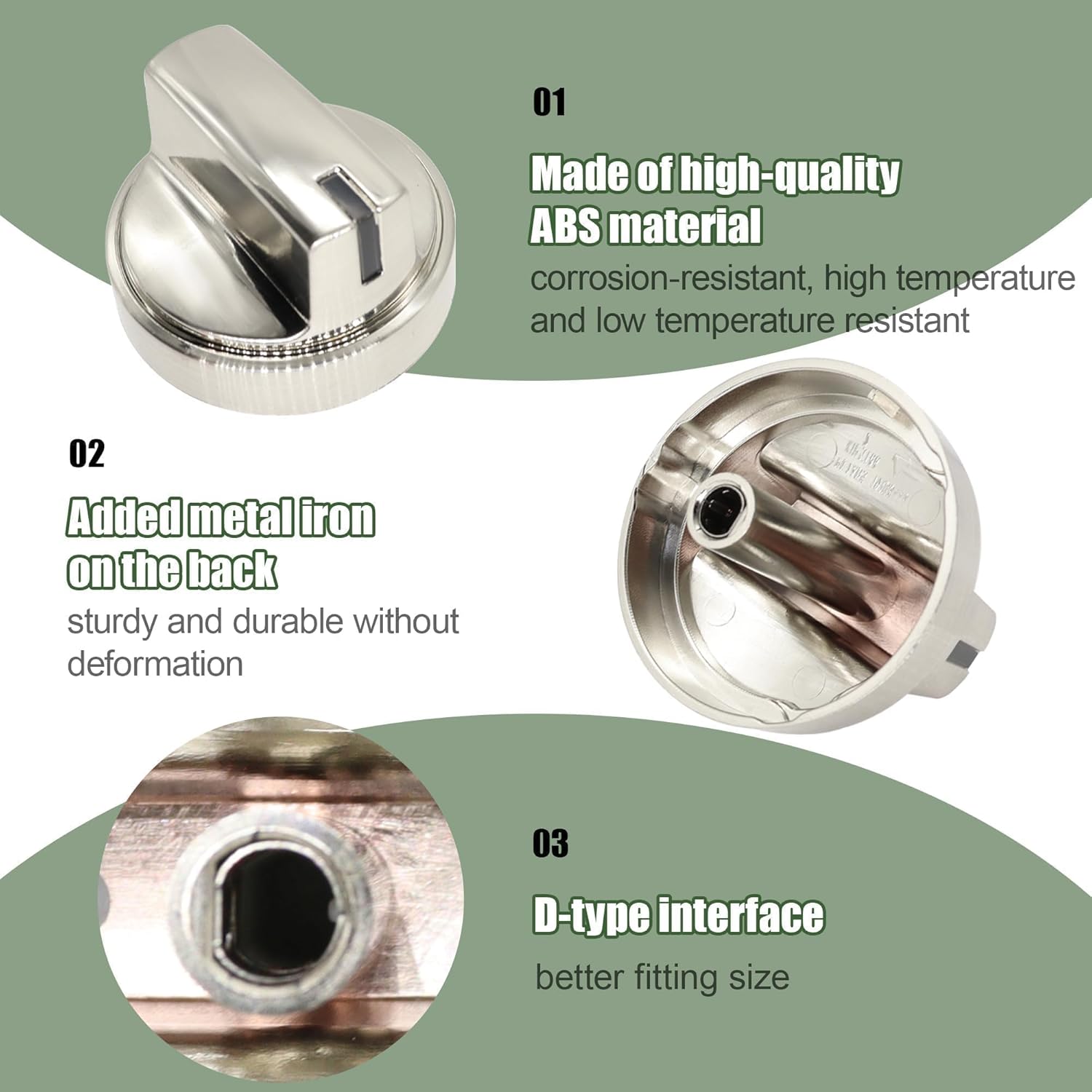 WB03X29300 for GE Gas Stove Knobs Gas Range KIP 5T06 Cooktop Replacement JGP3030SL1SS JGP3030SL2SS JGP3036SL1SS 5 PCS