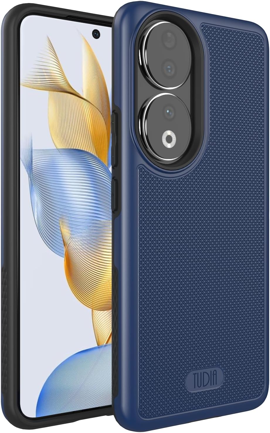 TUDIA DualShield Grip Compatible with Honor 90 Case, [MergeGrip] Dual Layer Shockproof Slim Military Grade Non-Slip Tough Heavy Duty Protective Phone Case Cover (Matte Black)