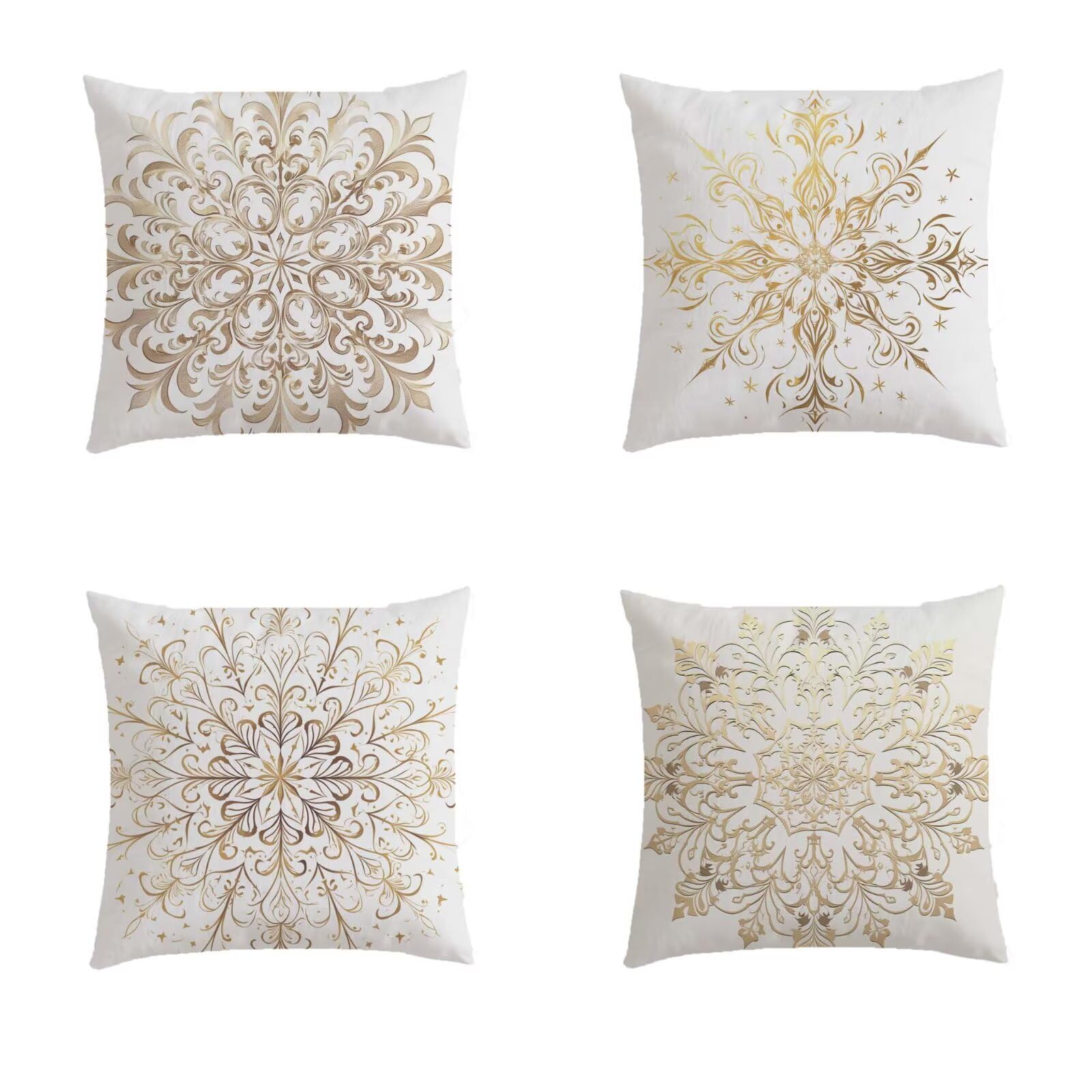 Housse coussin exterieur 45x45cm lot de 4 taie oreiller salon de jardin lin
