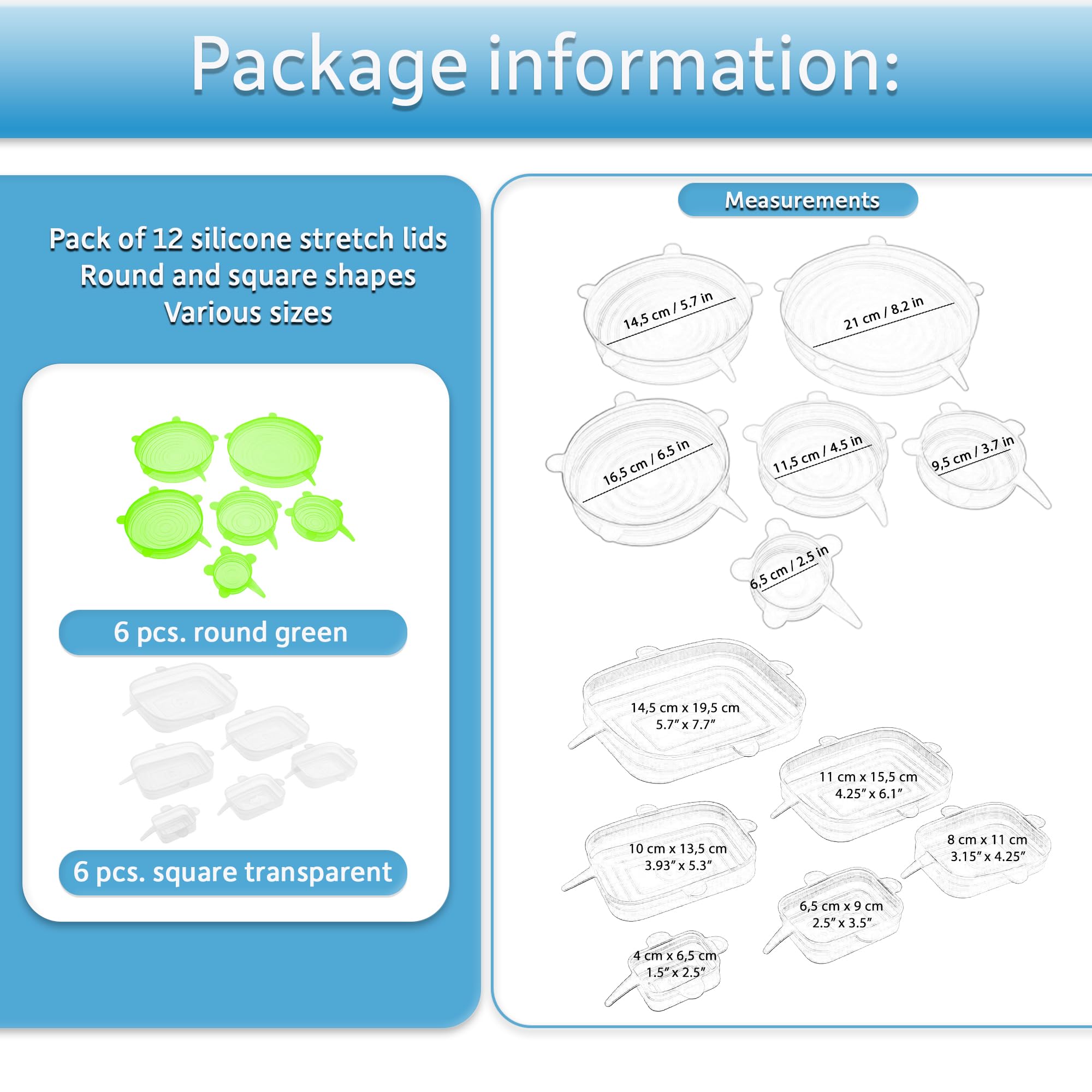 12 Coperchi In Silicone Estensibili - Universali Per Lattine, Barattoli, Tazze, Senza BPA - Foto 5