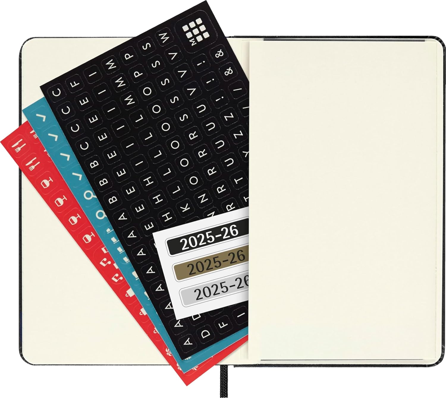 Moleskine Classic 18 Month 2025-2026 Weekly Horizontal Planner, Hard Cover, Pocket (3.5" x 5.5"), Black, 208 pages